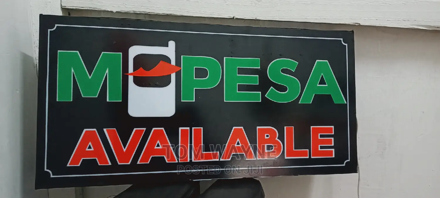 Mpesa Backlit Sign