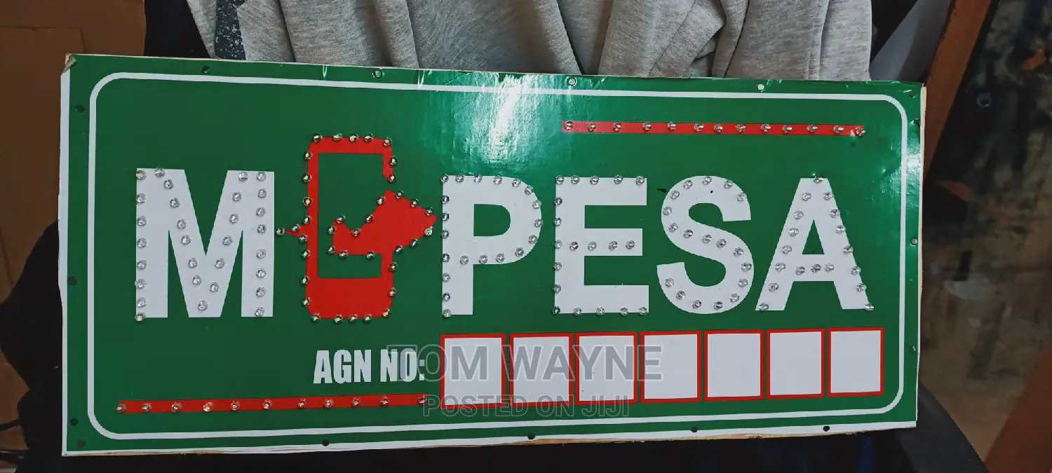 M-Pesa Lights Sign With Flashing Lights
