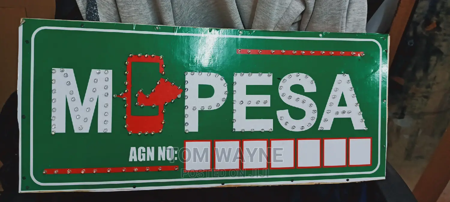 M-Pesa Lights Sign With Flashing Lights