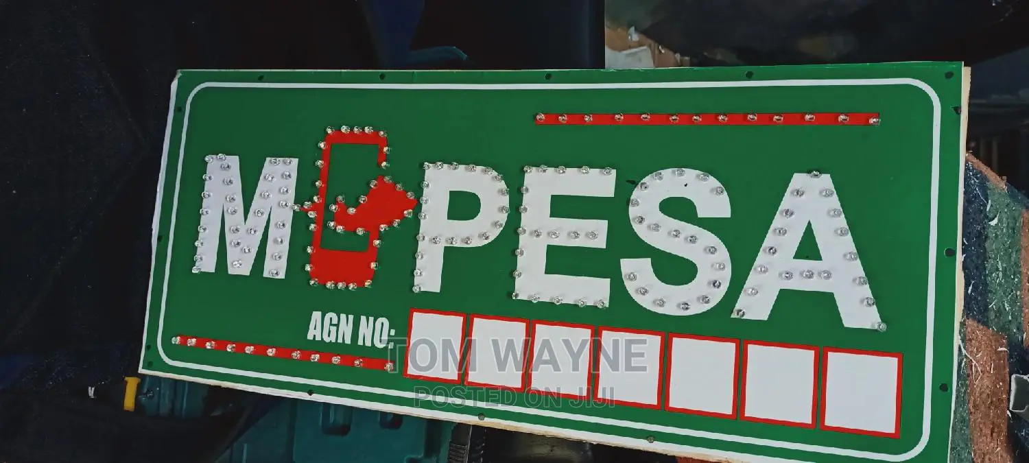 M-Pesa Lights Sign With Flashing Lights