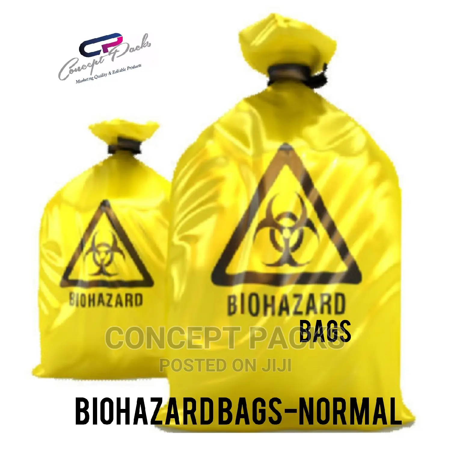 50PCS -24 X 36 YELLOW HEAVY Biohazard Bags-150gg