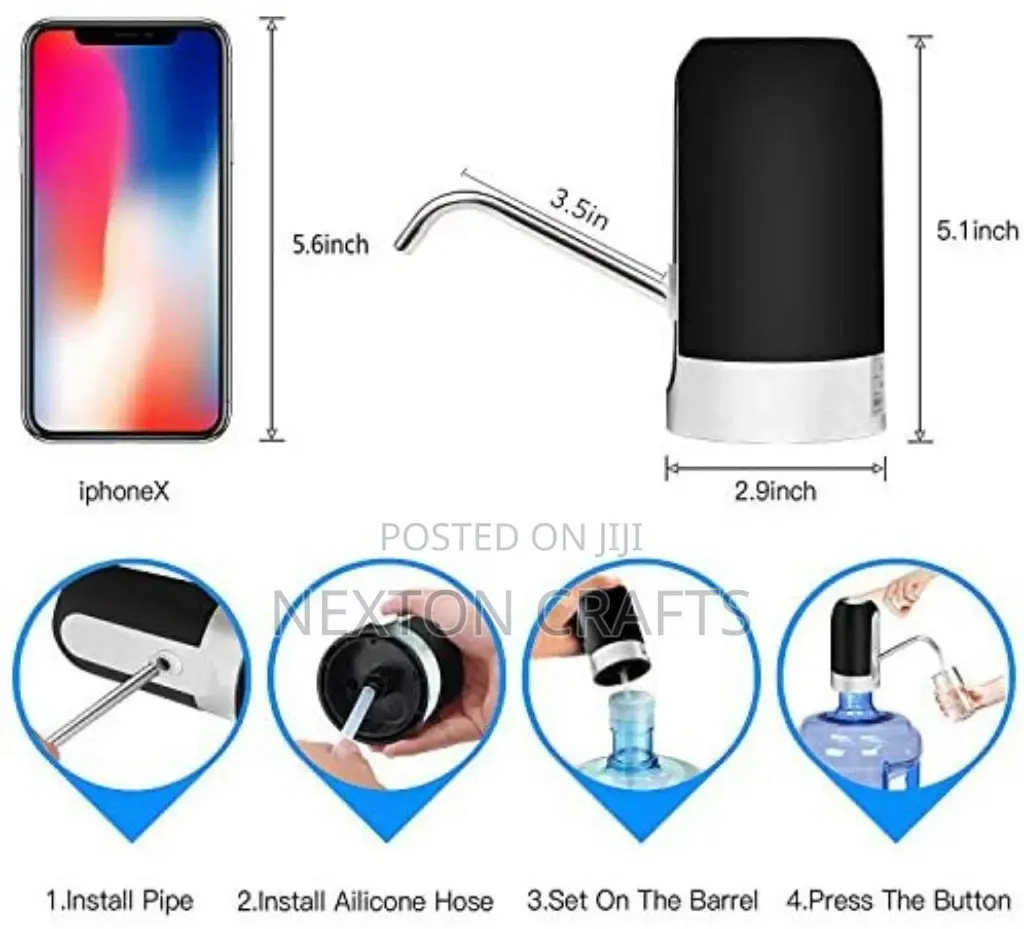 Water Bottle Pump, Automatic Water Dispenser, USB Charging
