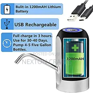 Water Bottle Pump, Automatic Water Dispenser, USB Charging