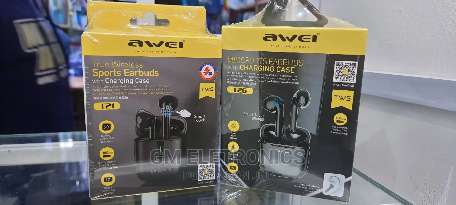 Awei TWS Sport Wireless Earphones With Charging Case.