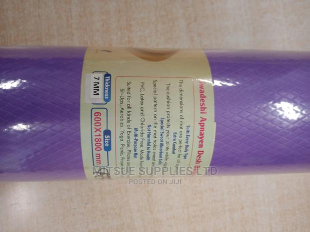 Yoga Mat 7MM Thick Without Bag- Purple - thumbnail 5