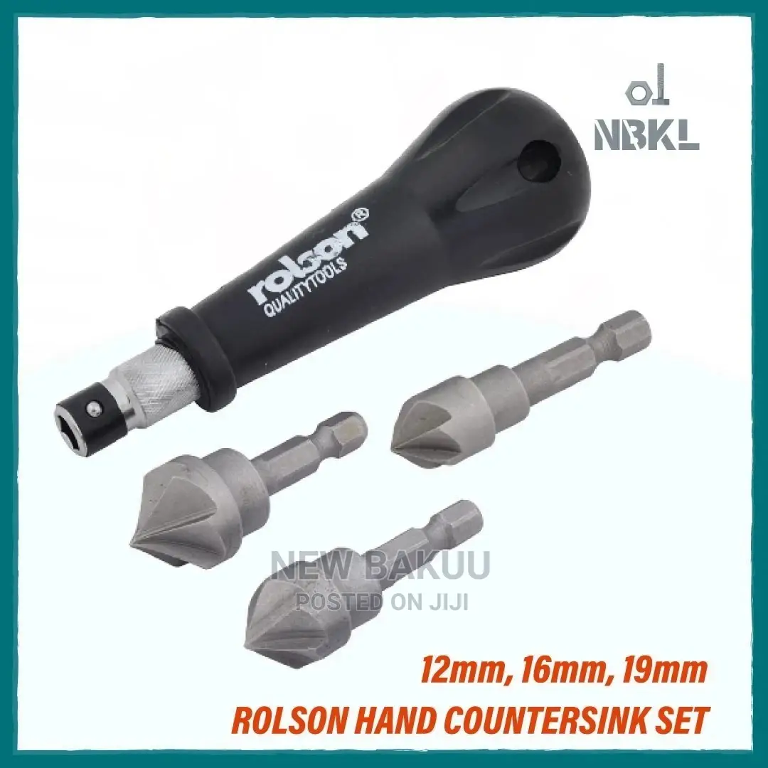 Rolson Hand Countersink Set, 4 Piece - 12mm, 16mm, 19mm