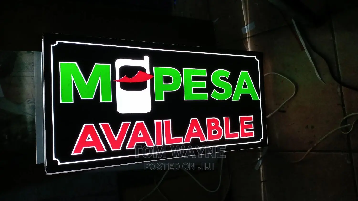 Unique Mpesa Shop Available Signage Made as You Wait