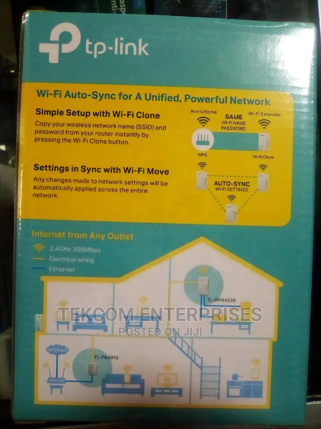 TP LINK TL WPA4220 Powerline 600 Wi-fi Powerline Extender