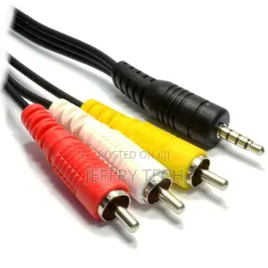 3.5mm Jack 3 RCA Phono Lead Video Audio AV Cable Canon Sony