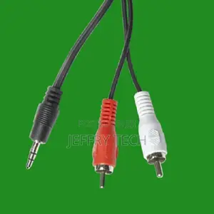 1.5m 3.5mm Jack Plug to 2x Phono (RCA) Plug AV TV DVD Video