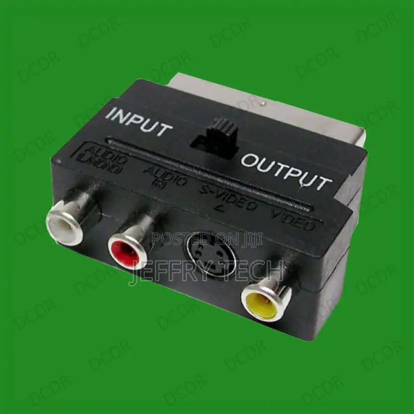 Scart To RCA Composite S-video And LR Audio Adaptor, TV, Tel