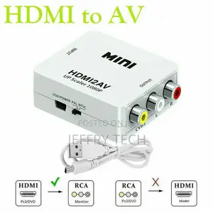 HDMI to AV 3 RCA CVBS Full HD Video 1080P Scart Composite Co