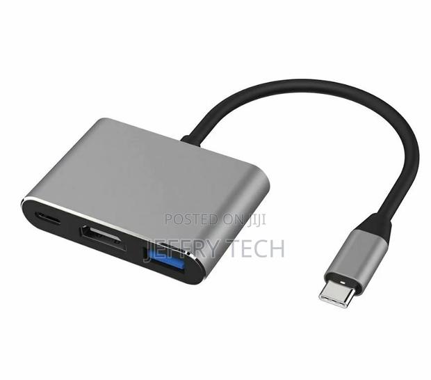 Type-C Hub Adapter to HDMI/VGA/USB/USB-C 3 in 1 USB 3.0 Char - thumbnail 2
