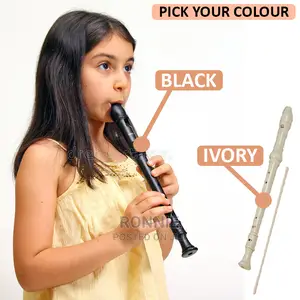 Educational 8 Holes Recorder Flute For School Kids - Ivory