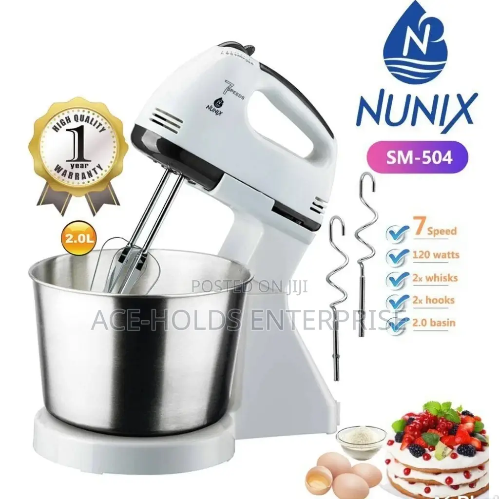 7 Speed 120 Watts Stand Mixer With Bowl