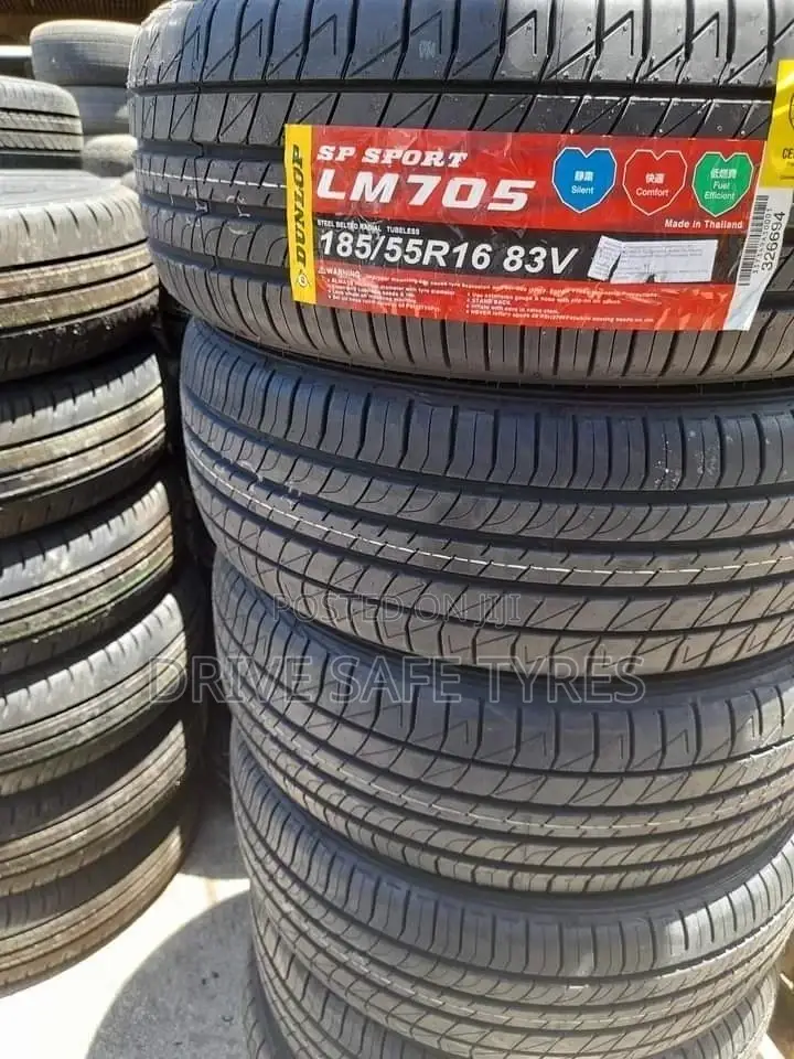 185/55 R16 Dunlop Tyre Made in Thailand