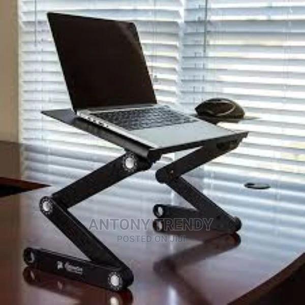 Extra Wide Adjustable Laptop Stand With Cooling Fan Mouse - main view