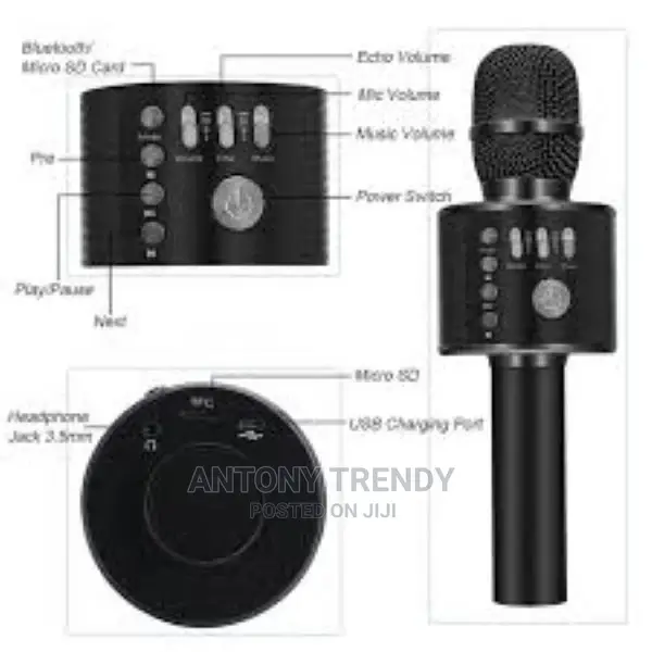 Generic Wireless Bluetooth Karaoke Microphone Sing Party