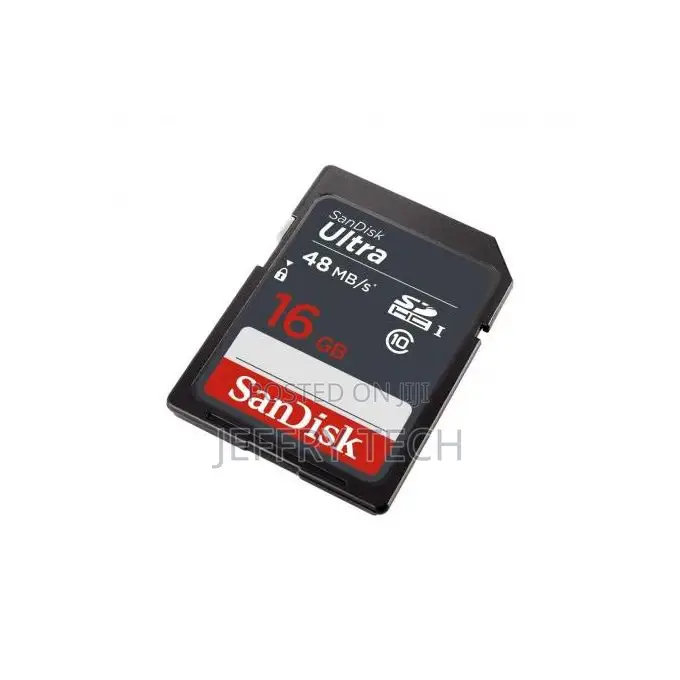 Sandisk Ultra 16GB SDHC UHS-I Class 10 48mb/S Memory Card