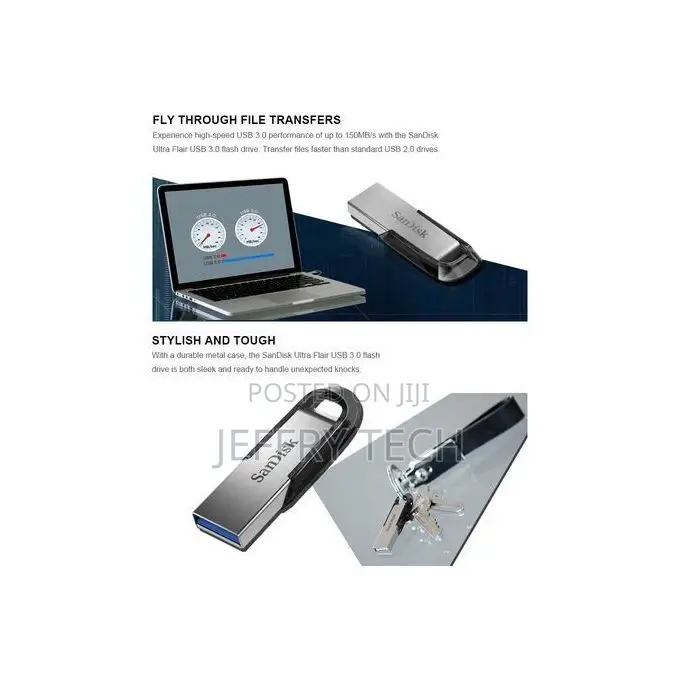 Sandisk USB 3.0 Flash Drive Ultra Flair Memory Stick 16GB -