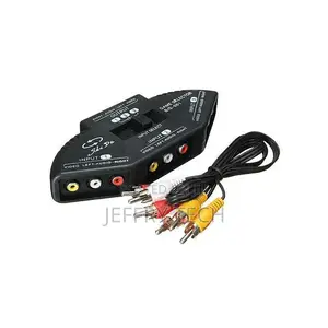 AV Switch Selector Box Splitter 3ways With Cable
