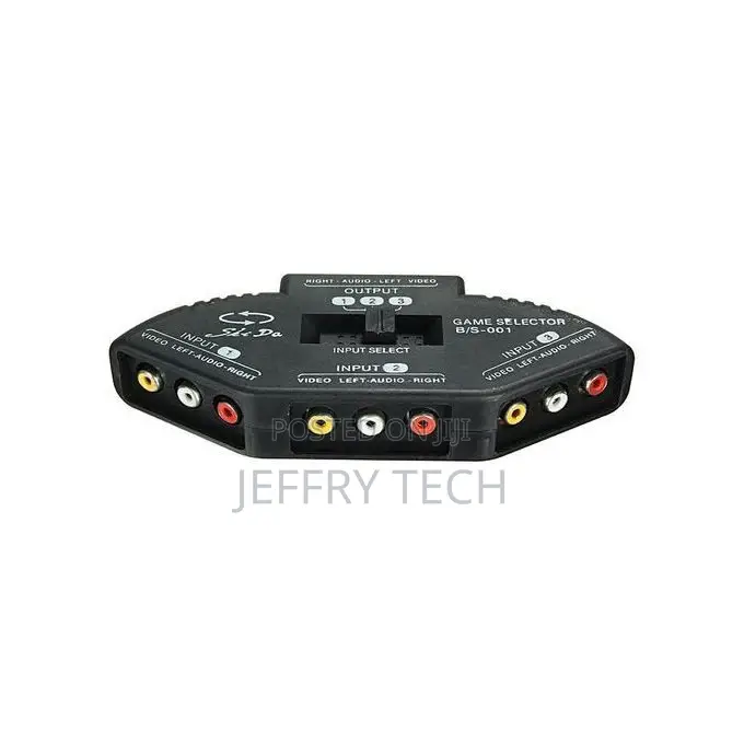 AV Switch Selector Box Splitter 3ways With Cable