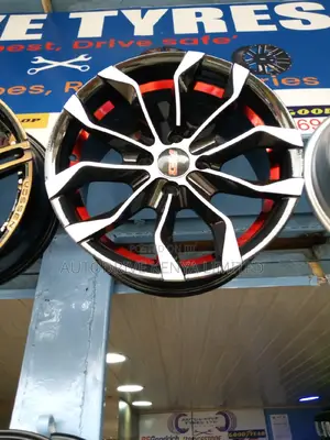 RIM 15inch 4holes Black/Silver/Red Color.
