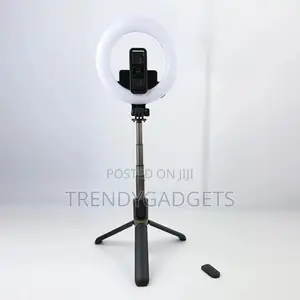 L07 Selfie Stick With 5 Inch LED Selfie Ring Light With Trip
