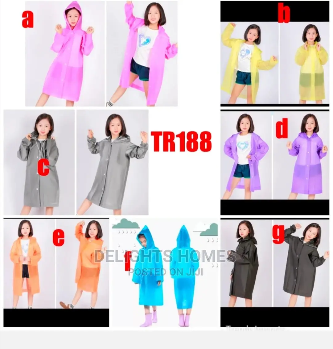 Kids Unisex Rain Coats -