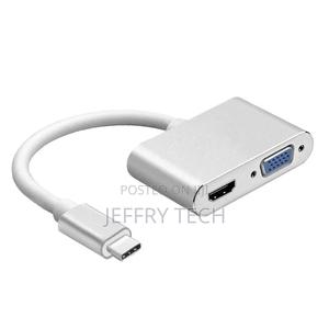 Premium 2in1 USB Type C Hub 4K HDMI VGA Display Adapter Spli - thumbnail 2