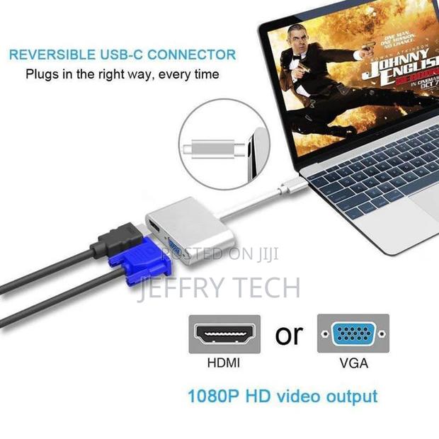 Premium 2in1 USB Type C Hub 4K HDMI VGA Display Adapter Spli - thumbnail 7
