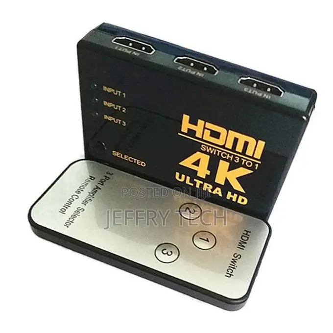 Professional 4K 2K HD 3 in 1 Out HDMI Switch Hub Splitter TV