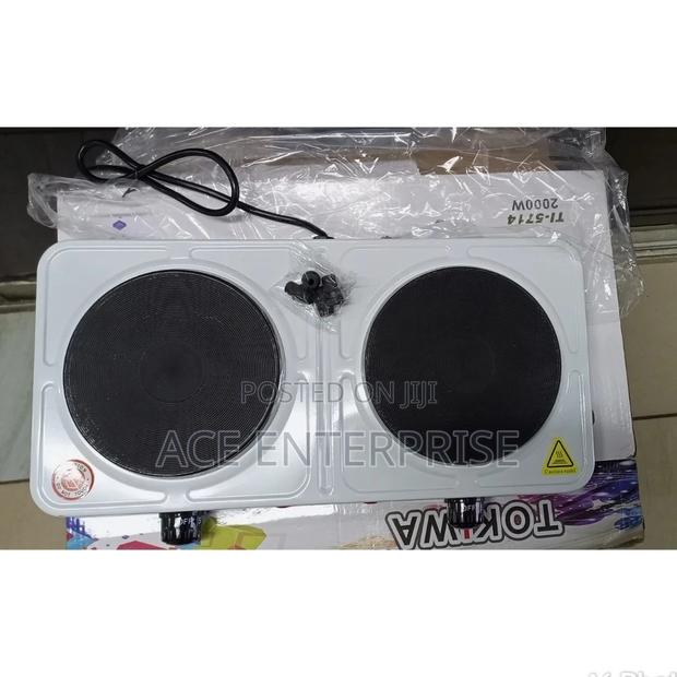 Double 2 Burner Electric Hot Plate Cooker. - main view
