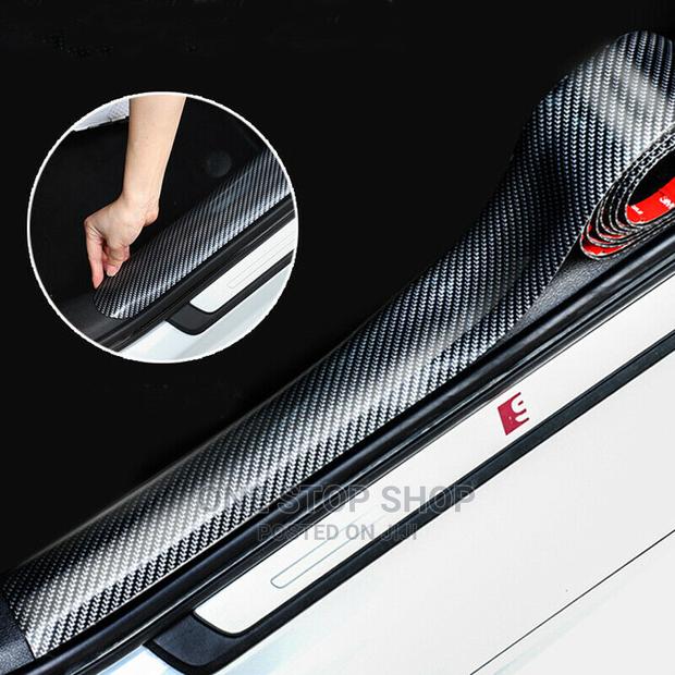 Carbon Fiber Car Door Sill Anti Scratch Strip Cover