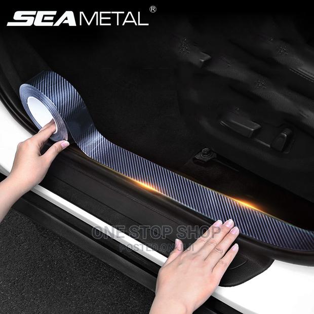 Car Sticker Carbon Fiber Door Sill Protector Scuff - main view