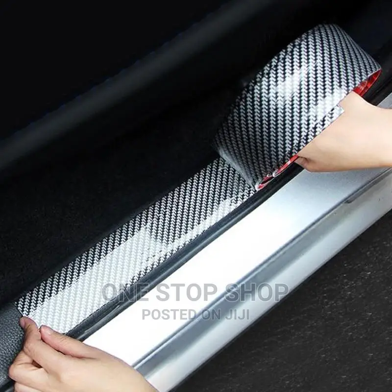 Car Sticker 5D Carbon Fiber Rubber Auto Door Sill