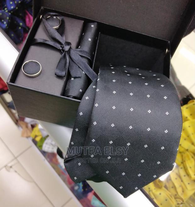 Black Polycadot Executive Tie Sets - main view