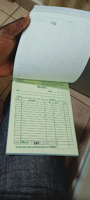 Receipt Booklet