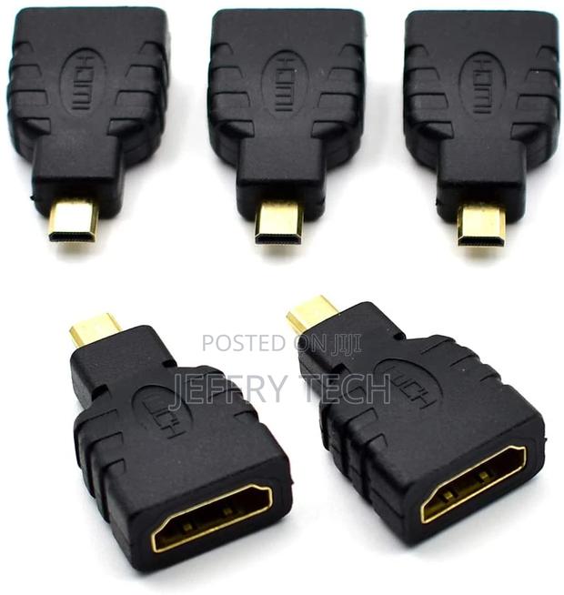 5 Packs Micro HDMI to HDMI Type D Male to HDMI Female Couple