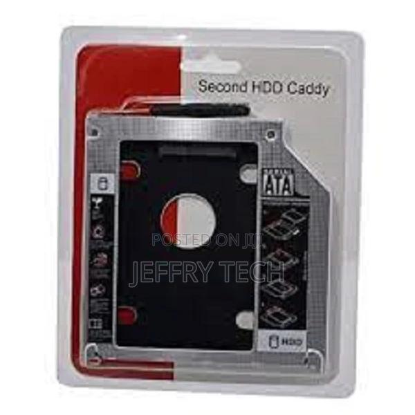 DVD to HDD 2nd SSD/HDD Caddy SATA Drive Enclosures - Black 1