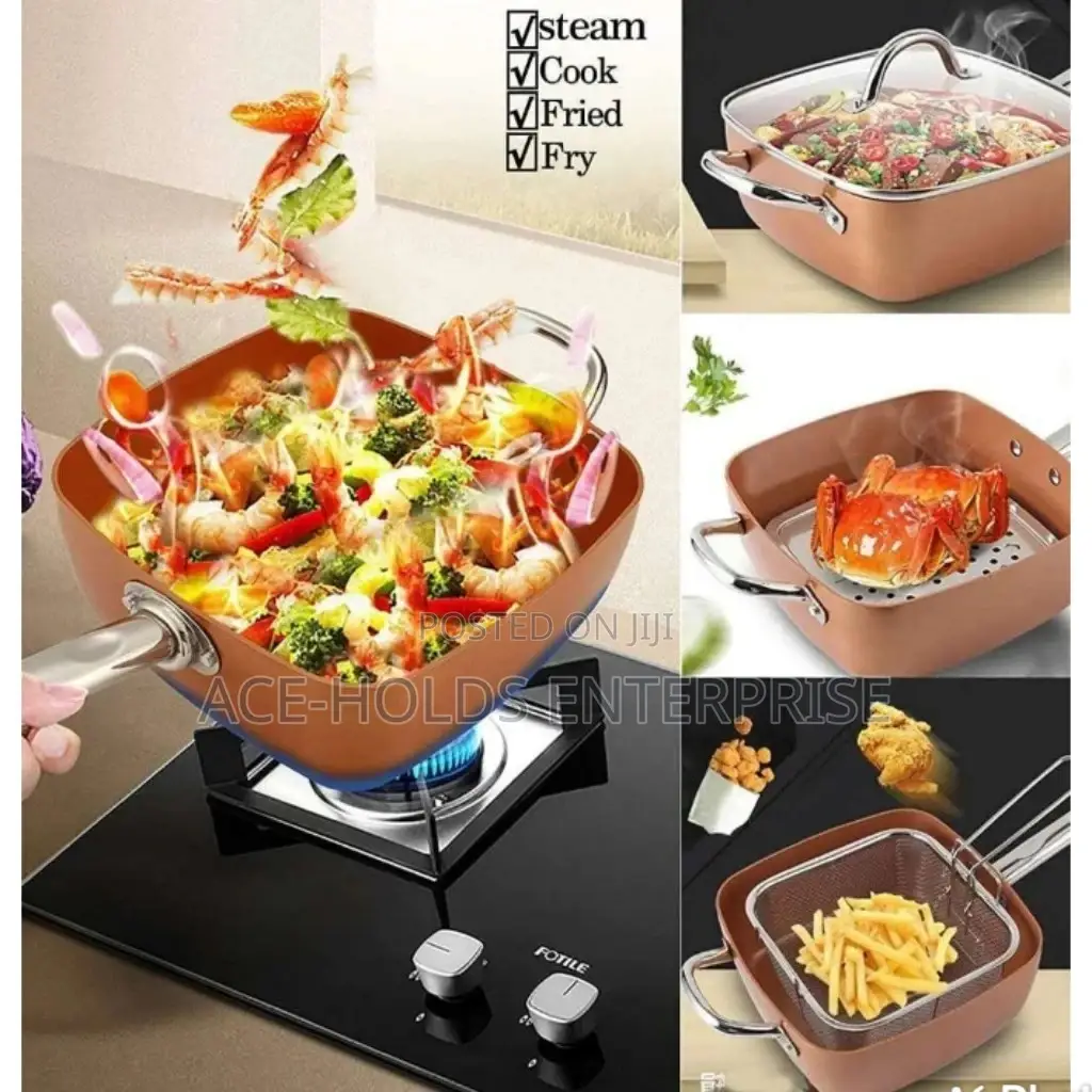 Copper Pan With Handle.