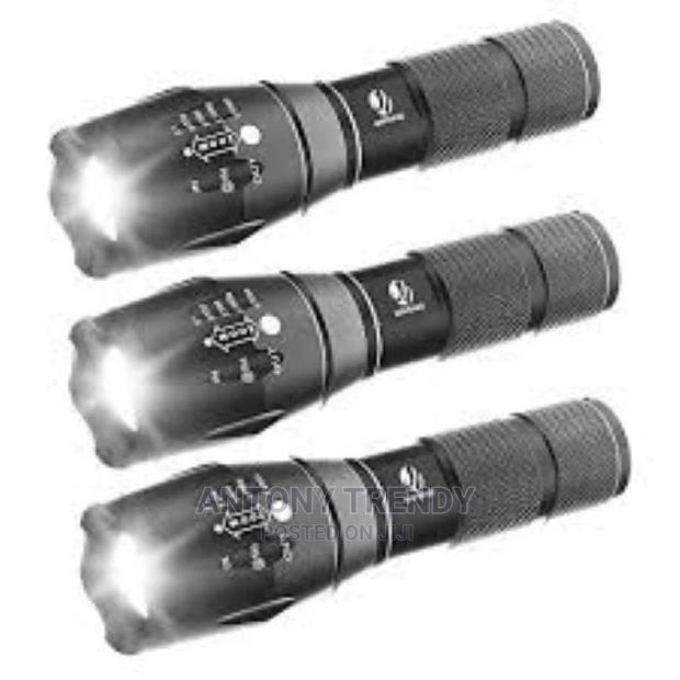 1 Pc High-Quality Water-Resistantrechargeable LED Flashligh