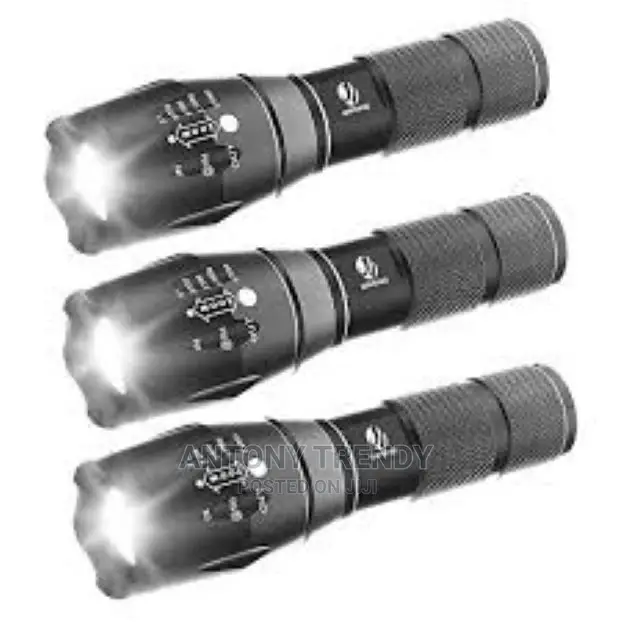 1 Pc High-Quality Water-Resistantrechargeable LED Flashligh