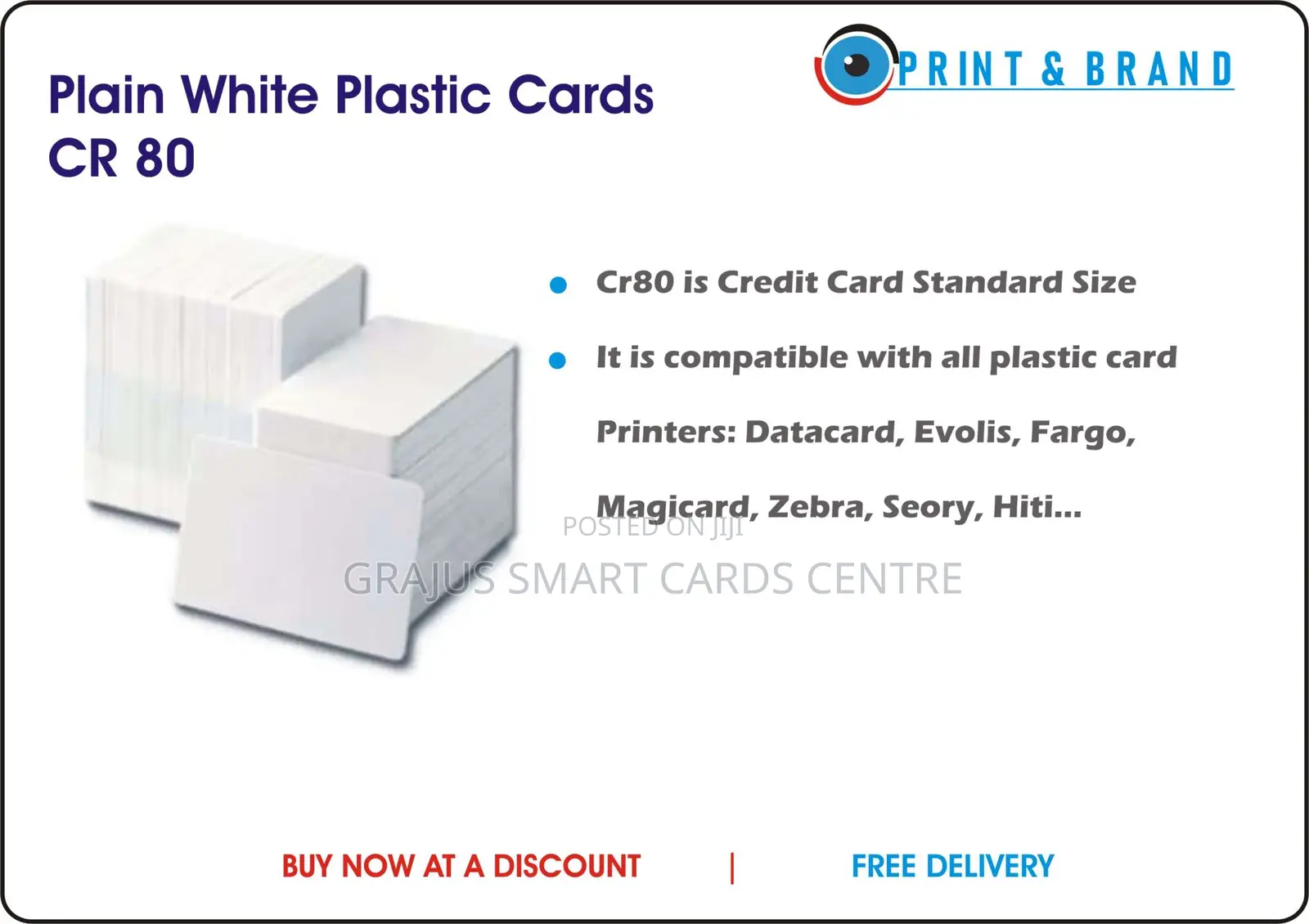 Blank White Plastic Cards Cr80- Credit Card Standard Size