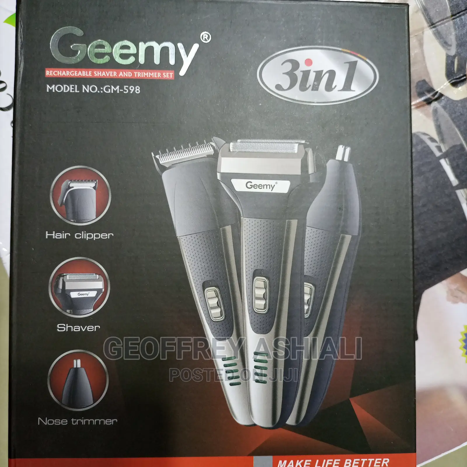 3in 1 Rechargale Hair Clippers, Shaver , Nose Trimmer