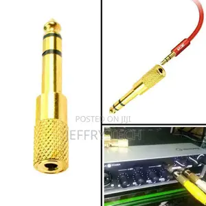 3.5mm Jack to 6.35mm Stereo Headphone Adaptor Connector 1/4