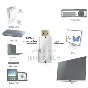 1 X Hdmi-Compatible Male to VGA Female Adapter Converter For