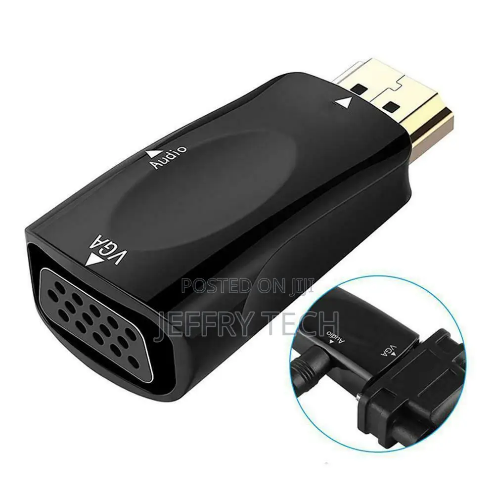 1 X Hdmi-Compatible Male to VGA Female Adapter Converter For