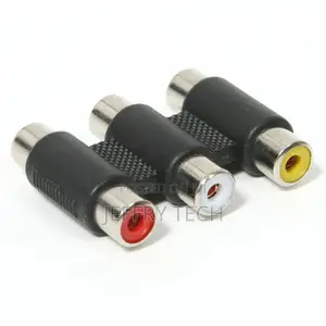 3RCA Female to Female Coupler AV Video Audio Adapter F/F Ada