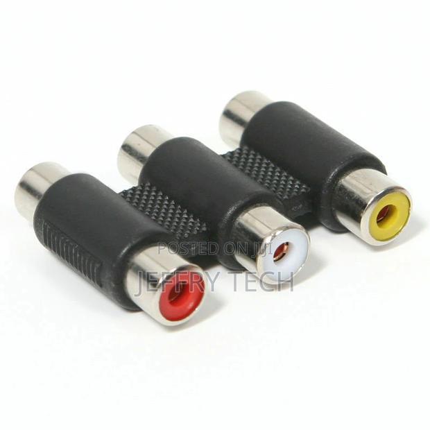 3RCA Female to Female Coupler AV Video Audio Adapter F/F Ada
